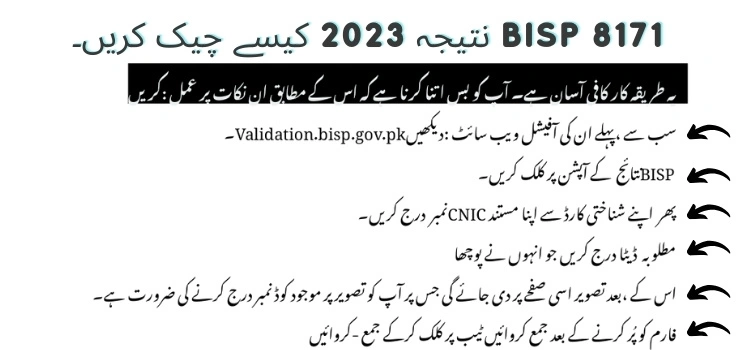 check BISP result 2023
