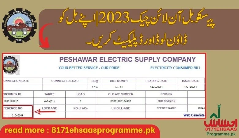 PESCO Bill Online check 2023 