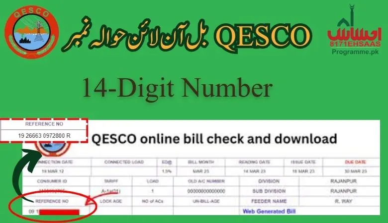 QESCO Bill Online Reference number 