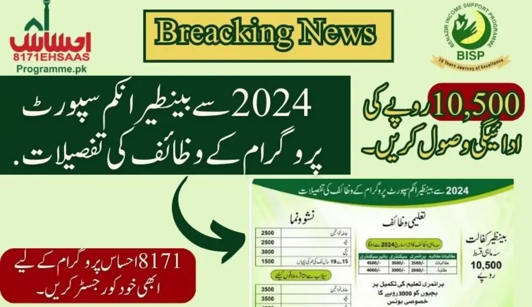 BISP New scholarship Payment Distribution amount for 2024