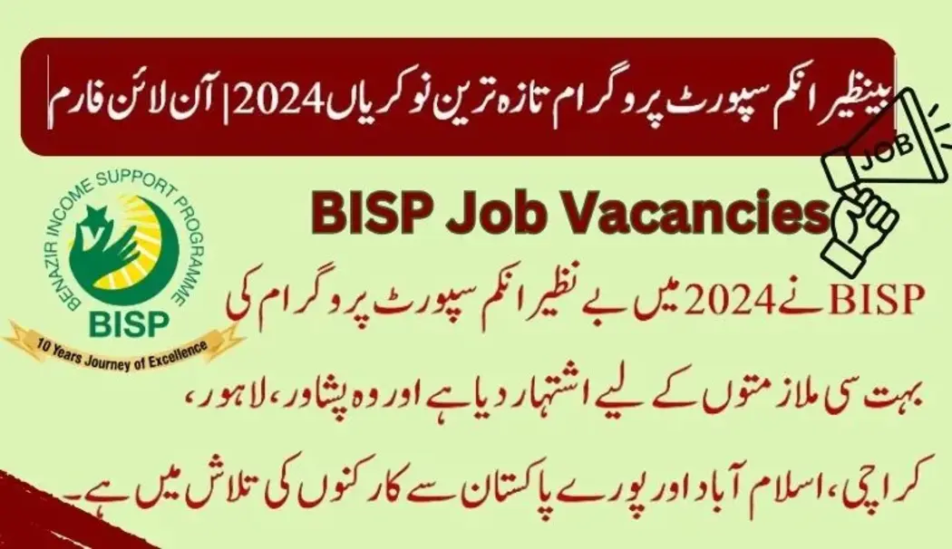 Benazir Income Support Program Jobs Online application 2024