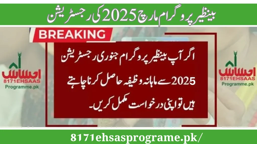 Benazir Program January Registration 2025