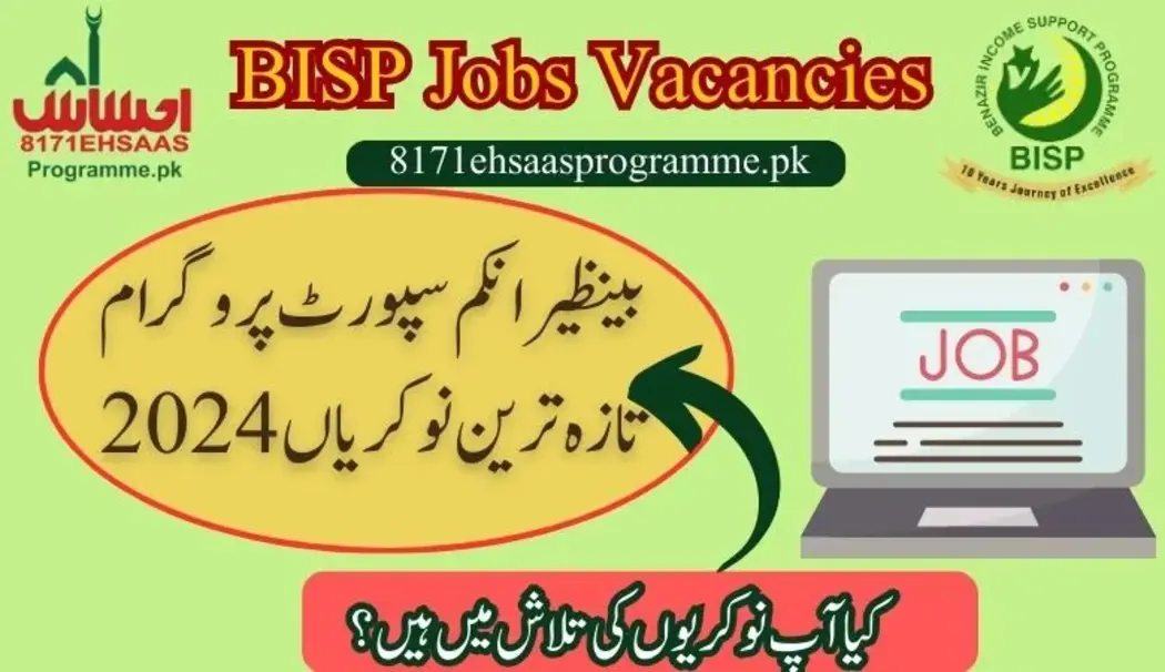 بینظیر انکم سپورٹ پروگرام نوکریاں آن لائن درخواست 2024