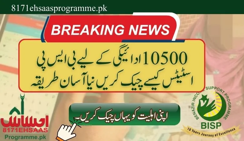 How to check BISP Status for 10500 Payment