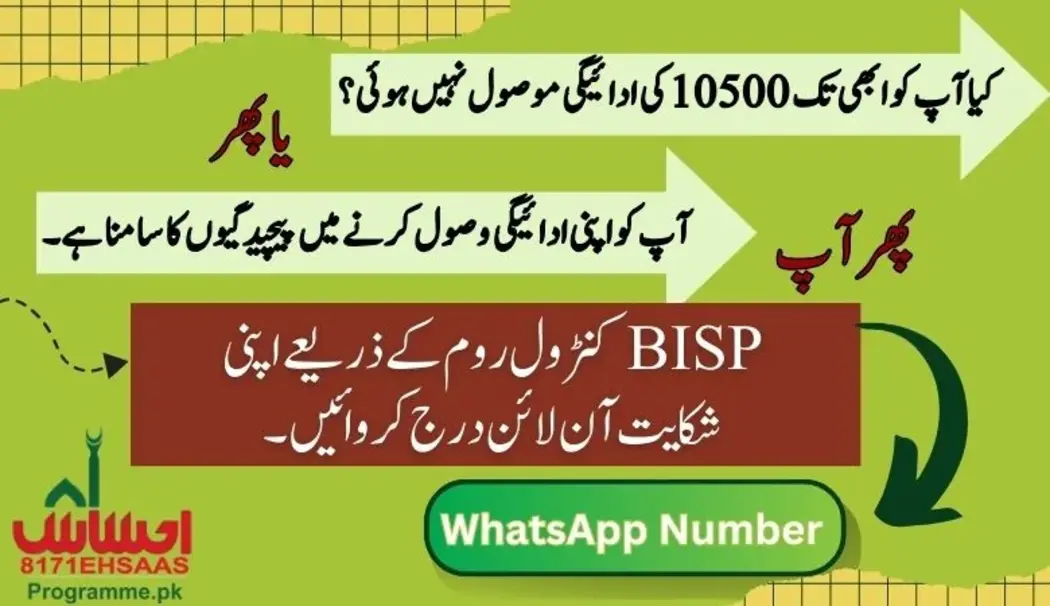 BISP Control Room Activated Report 10500 Payment Complaints