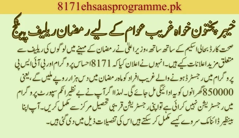 Kpk Ramazan Relief Pakage