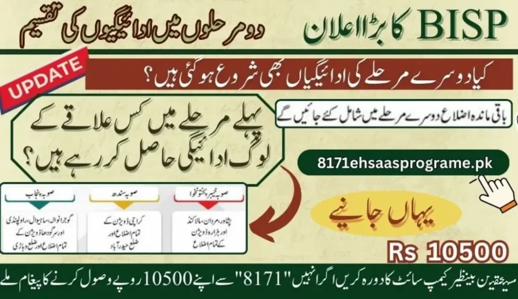 BISP Announces Two-Phase Payment Disbursement: 2024 Update check out the regions in two phases