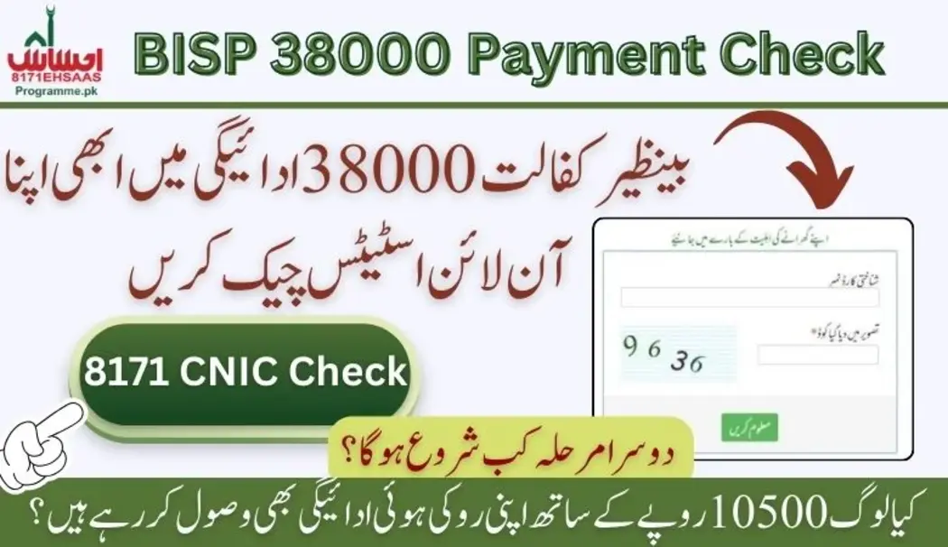 Benazir Kafalat 38000 Payment - Check your Online Status Now