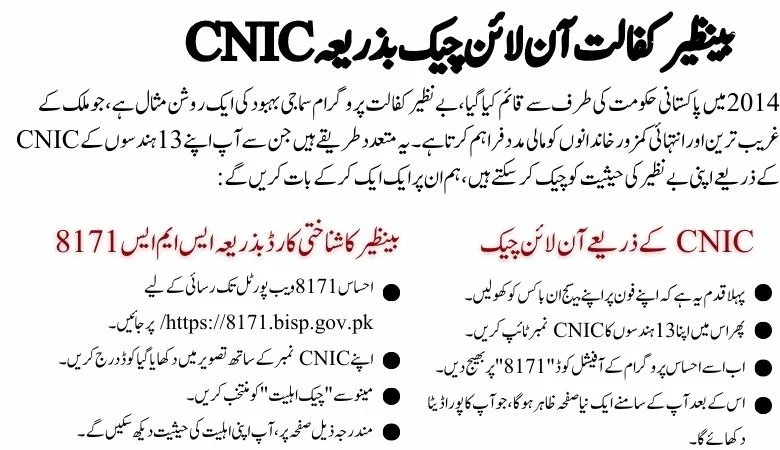 BISP آن لائن CNIC چیک
