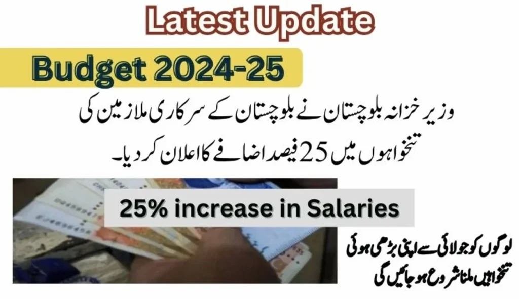 25% Salary Increase For Govt Employees In Balochistan Budget 2024-25