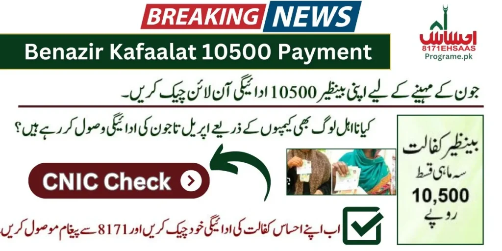 Benazir Kafaalat 10500 - CNIC Check Online [2024 Update]
