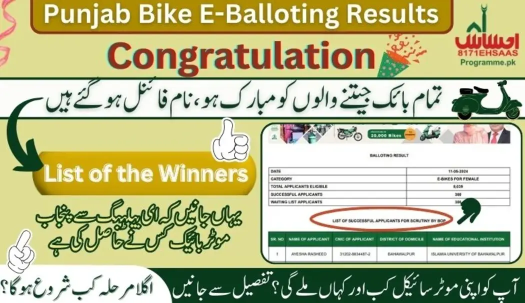 Check Out the 2024 Punjab Bike Winners List Now