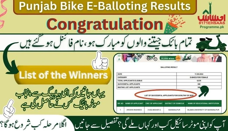 Check Out the 2024 Punjab Bike Winners List Now