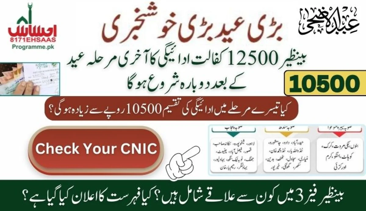 Final Phase of BISP 12,500 Kafalat Payment To Resume After Eid