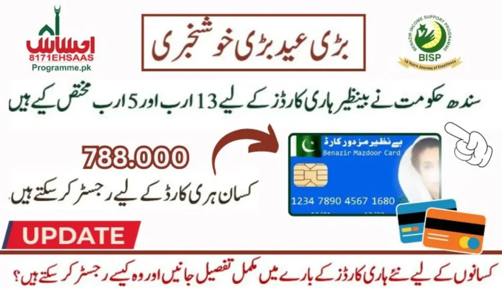 Sindh Govt Allocates 13 Billion for Benazir Hari Cards, 5bn for Mazdoor Cards FY 2024-25
