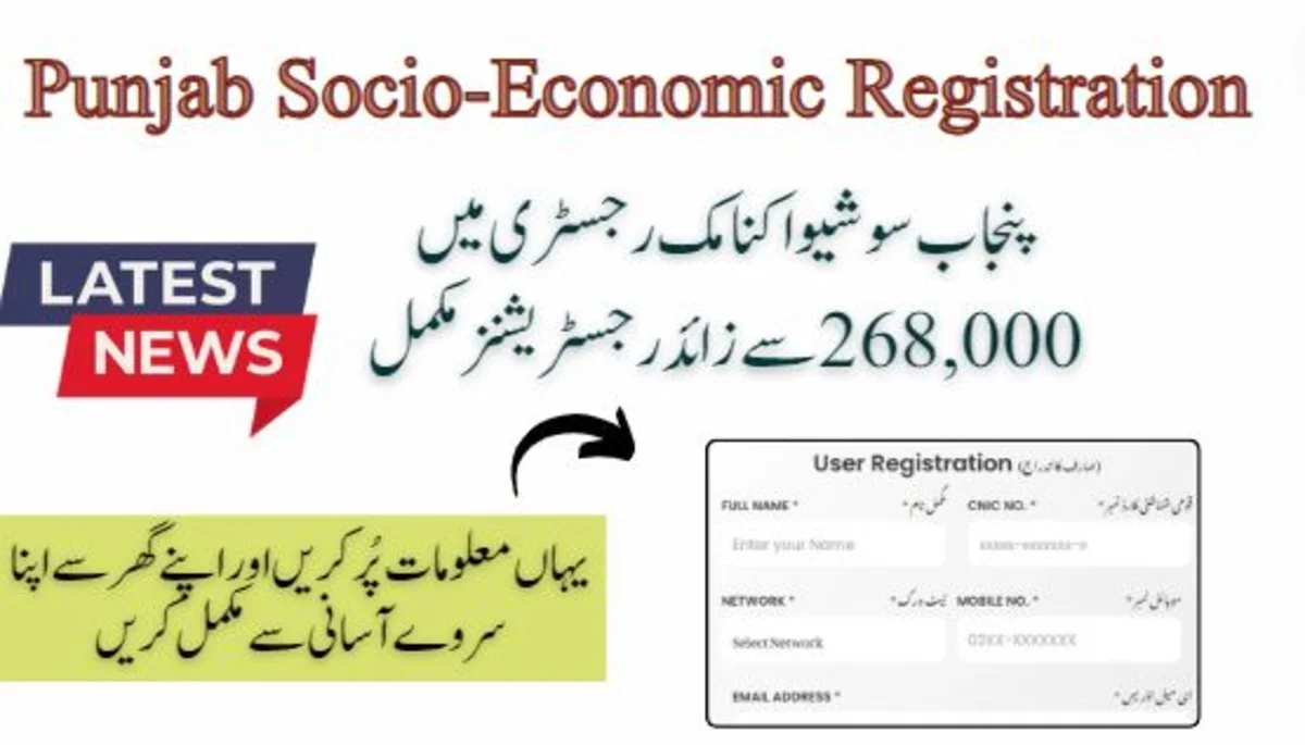 268,337 registrations completed in Punjab Socio Economic Registry
