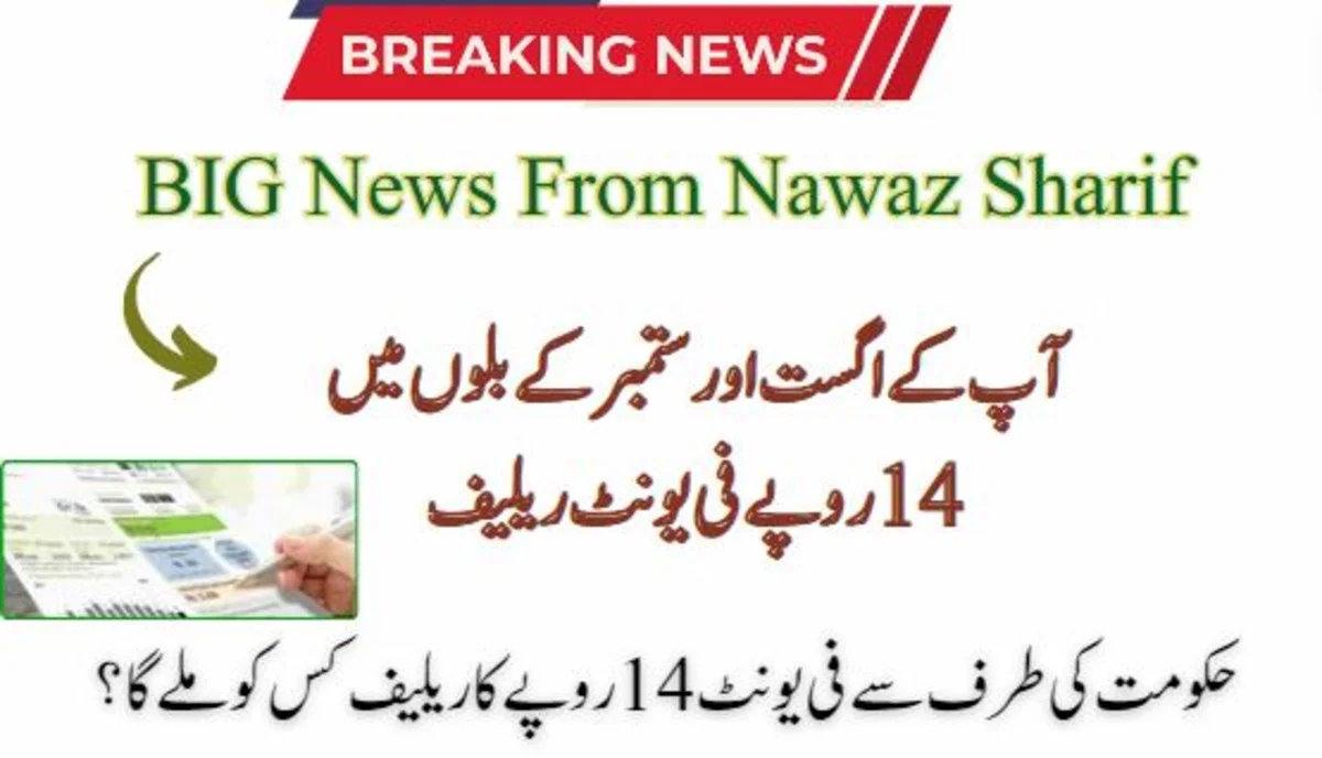 14 Rs Per Unit Relief for 0-500 Unit Electricity Consumers