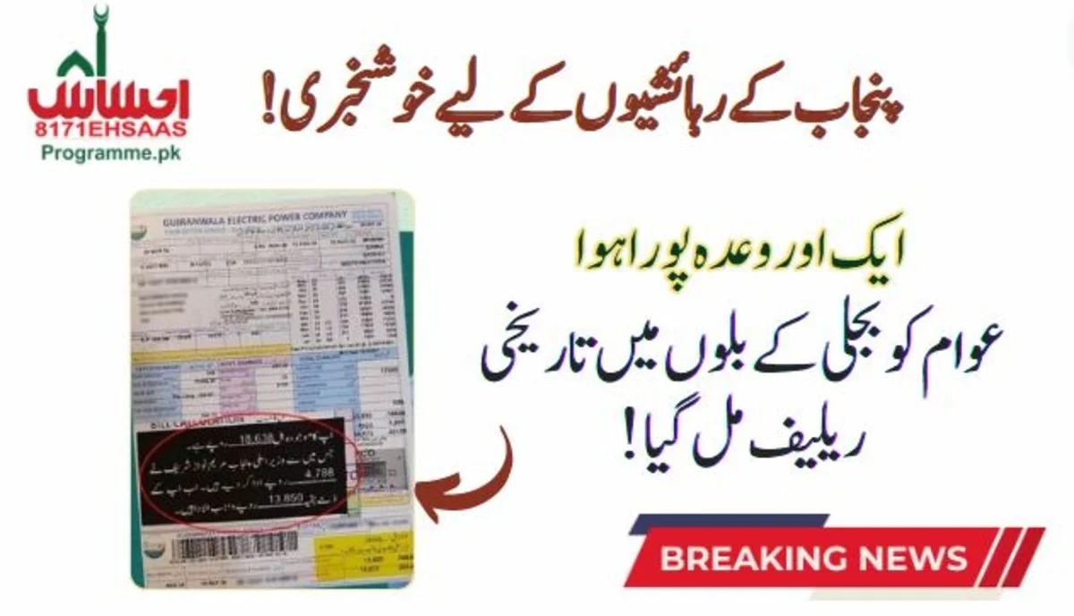 Rs. 14 Per Unit Relief Now Reflected in Electricity Bills - CM Punjab Fulfilled Her Promise