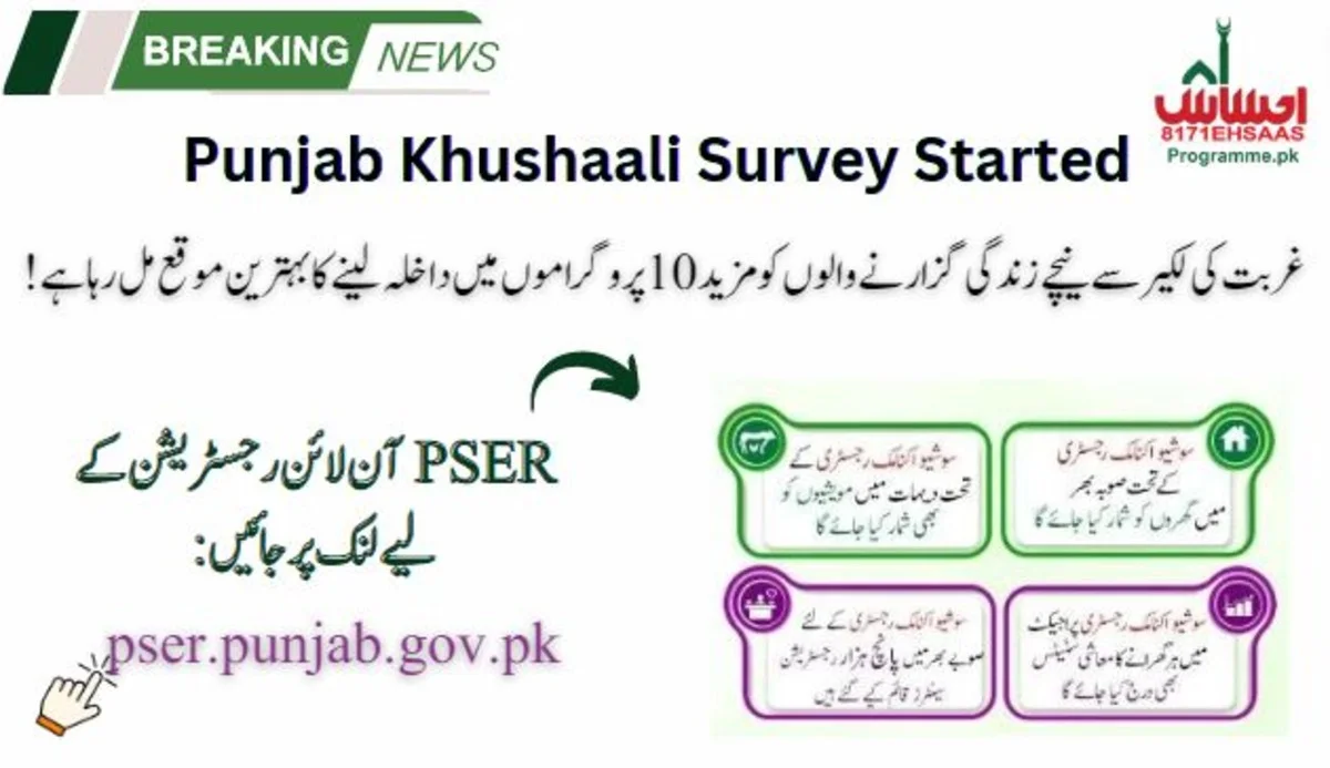 Punjab Khushaali Survey Started People Below PMT Score Can Apply Now