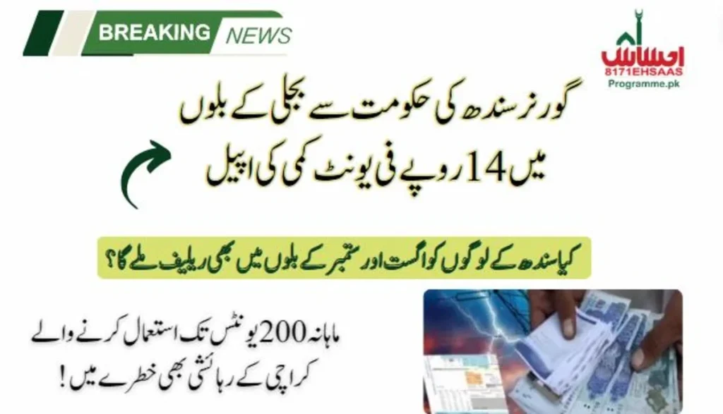 Sindh Governor Appeal Govt To Reduce Electricity Bills By 14 Rs Per Unit 