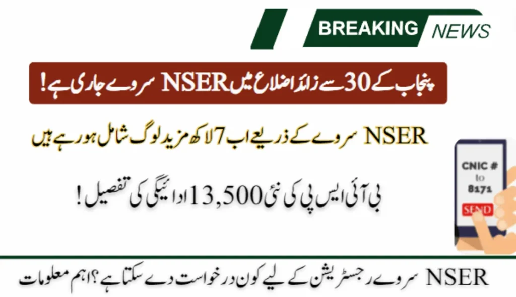 Over 30 Districts Of Punjab NSER Survey Is Going On - Check Your CNIC
