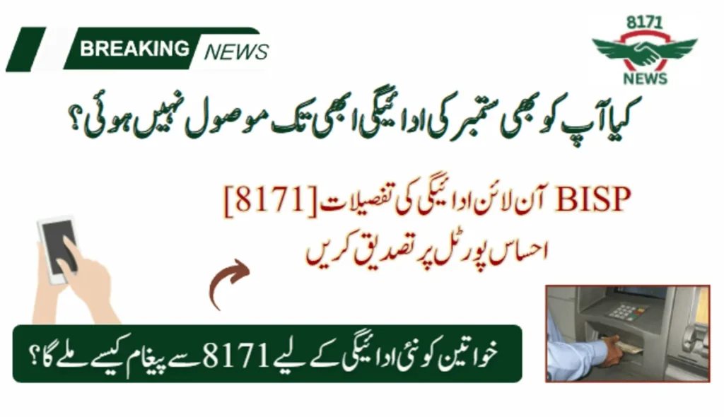 Verify BISP Online Payment Details At [8171] Ehsaas Portal
