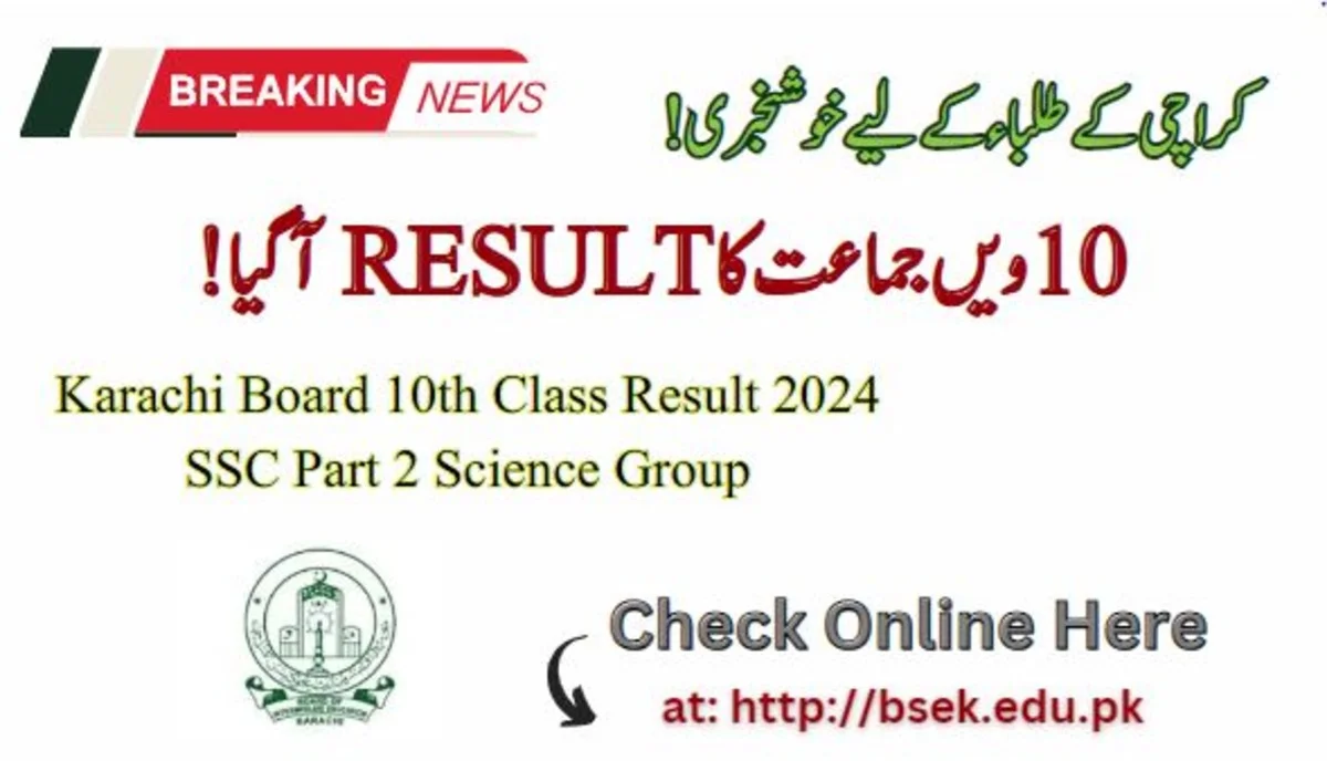 Karachi Board 10th Class Result 2024: Check Online By Roll Number & SMS
