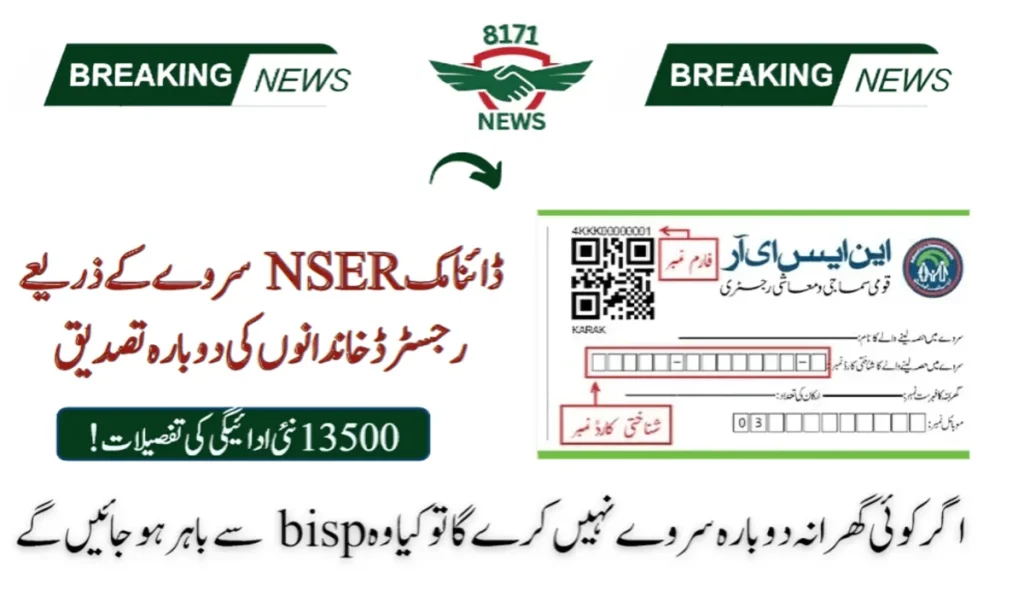 ڈائنامک سروے کے ذریعے رجسٹرڈ خاندانوں کی دوبارہ تصدیق
