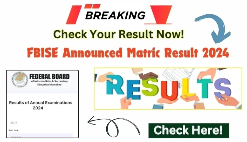 FBISE Announced Matric Result 2024