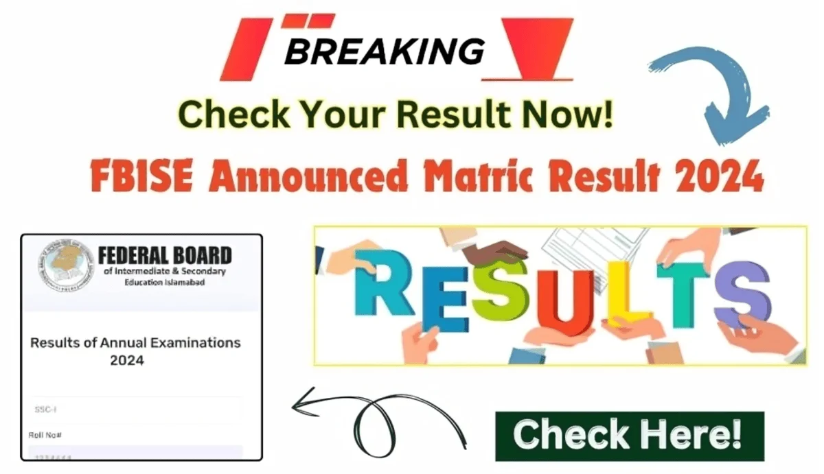 FBISE Announced Matric Result 2024: Annual Part I & II Result Check!