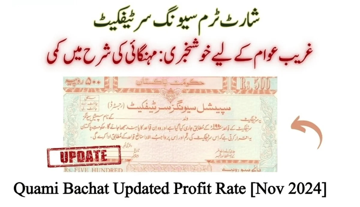 Short-Term Saving Certificates: Quami Bachat Updated Profit Rate [Nov 2024]