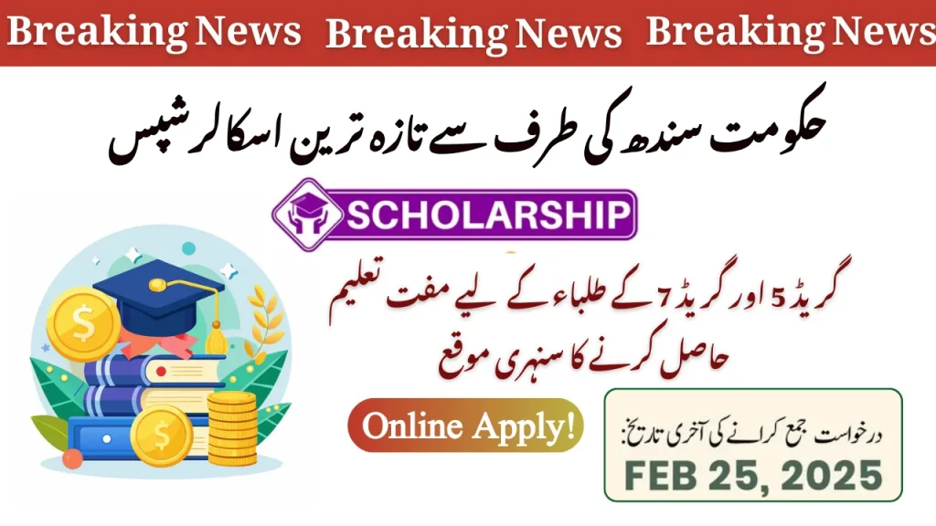 Latest Scholarships By Govt Of Sindh: Apply For Free Education!