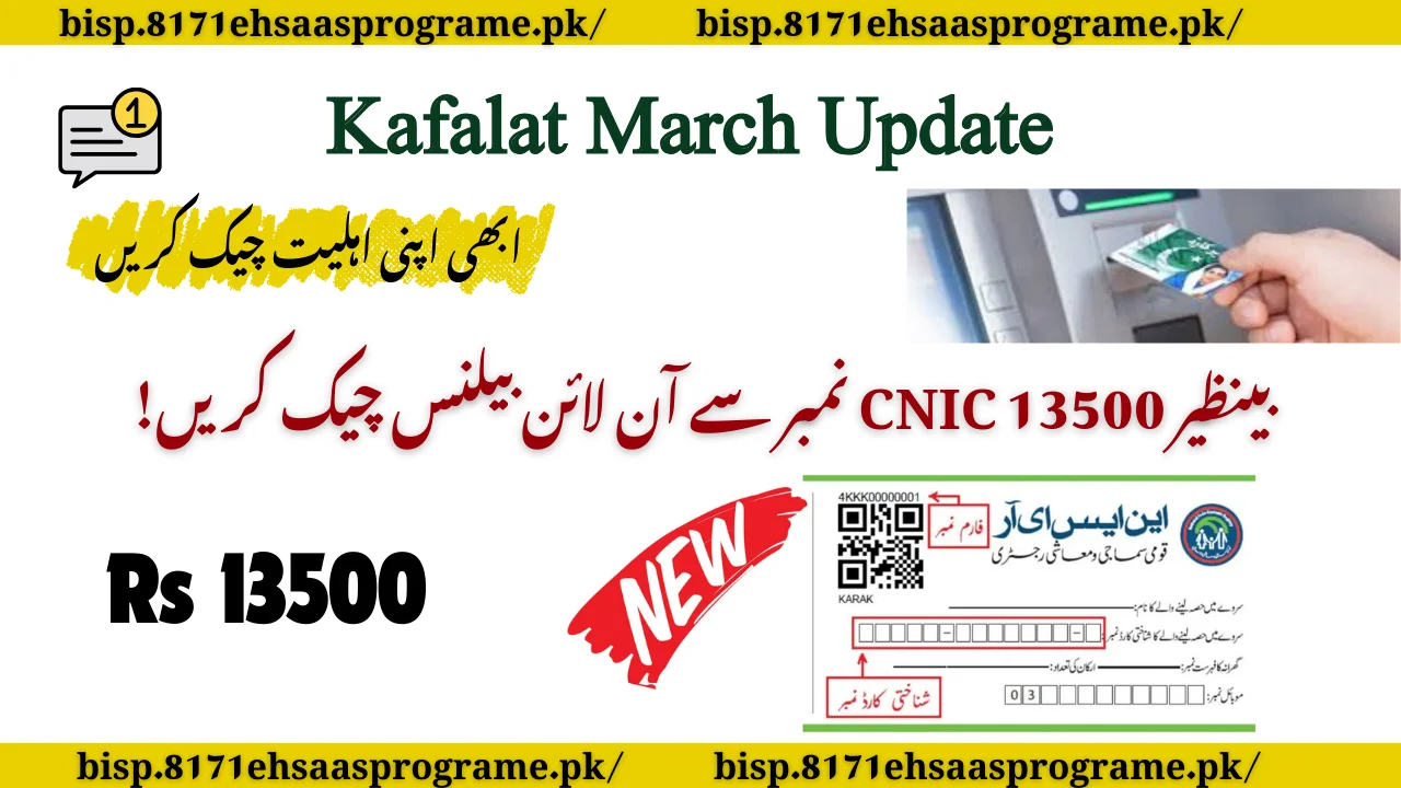 BISP 13500 Check Online Balance By 13-digit CNIC Number!
