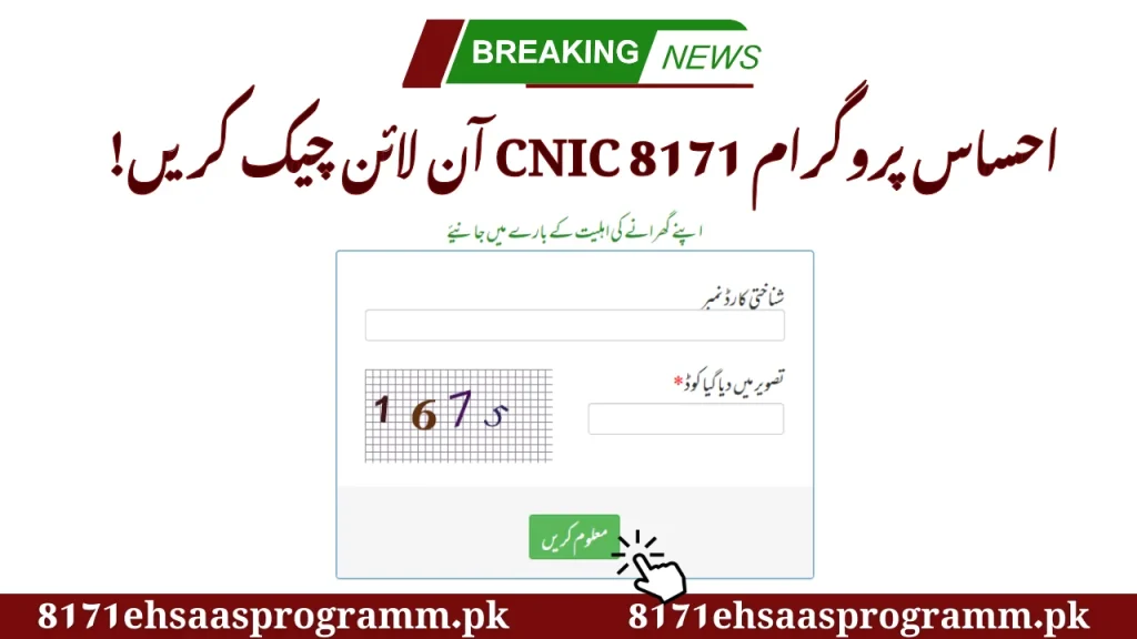 Ehsaas Program 8171 CNIC Check Online BISP Update 2025
