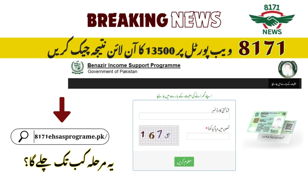 8171 Web Portal Par 13500 Ka Online Result Check Karein