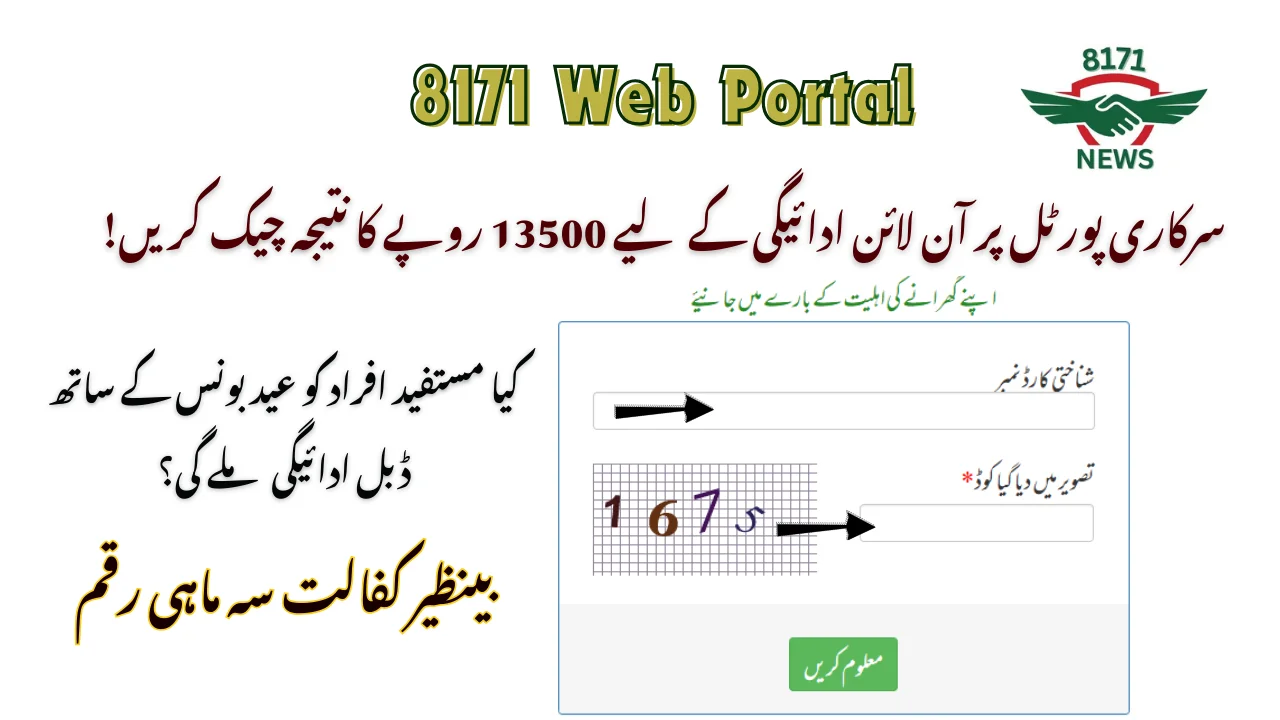 !سرکاری پورٹل پر آن لائن ادائیگی کے لیے 13500 روپے کا نتیجہ چیک کریں