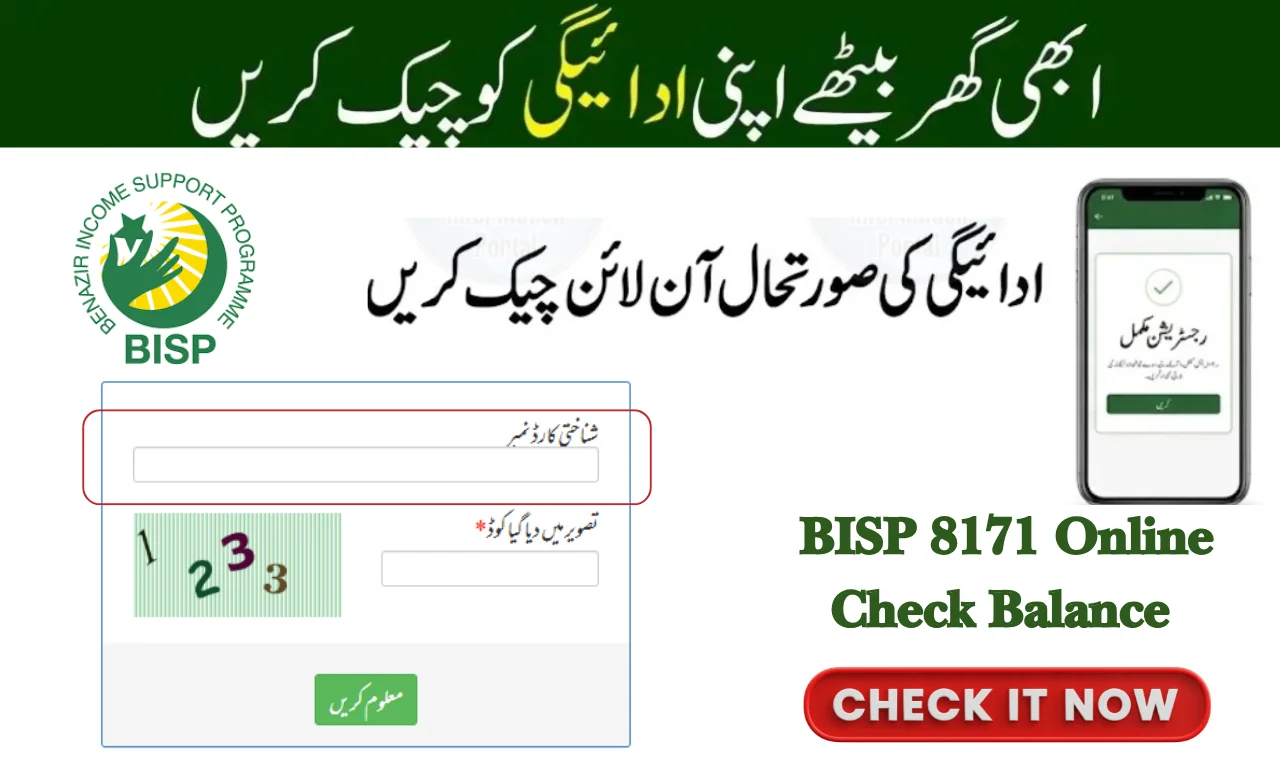 BISP 8171 Online Check Balance Now To Get Verified Notification
